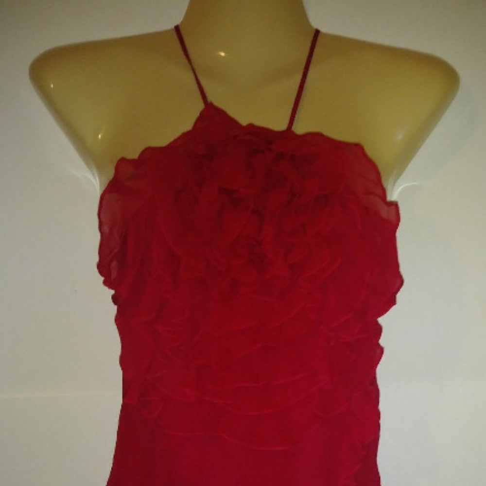 BCBGMaxAzria Top Red Halter Size XS